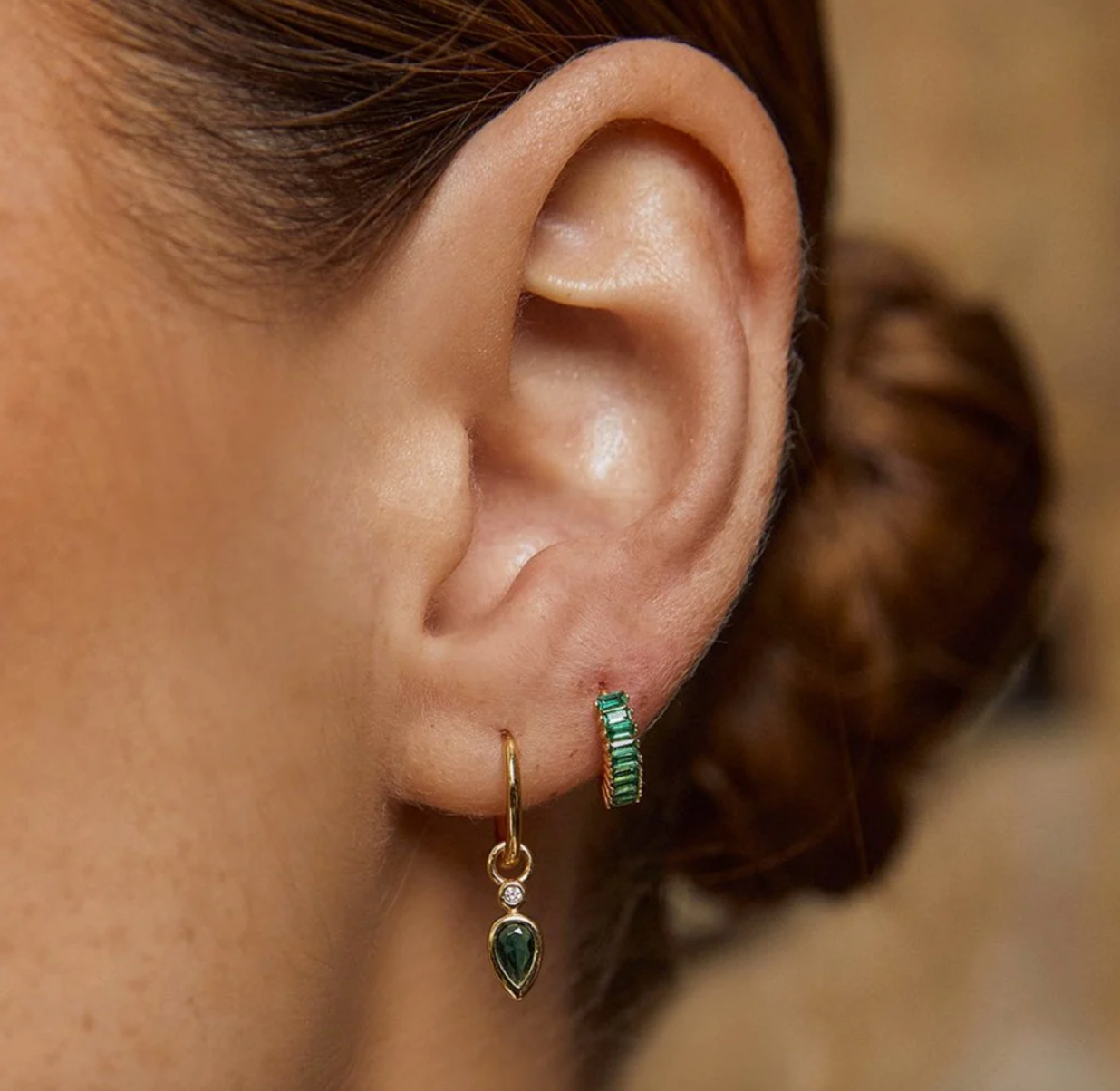 Arms Of Eve Daisy Sapphire Earrings Gold