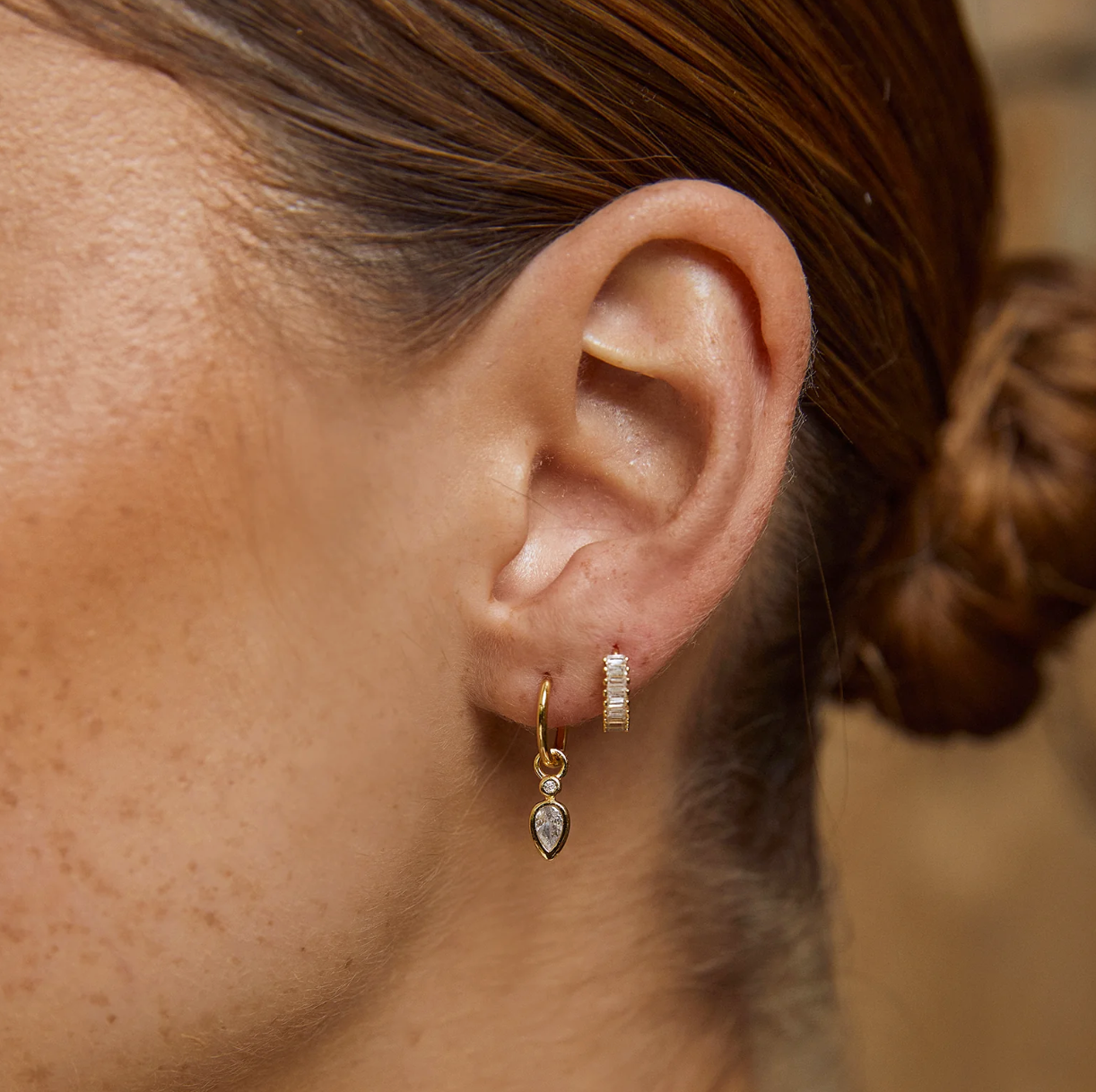 Arms Of Eve Khloe Stone Earrings Gold