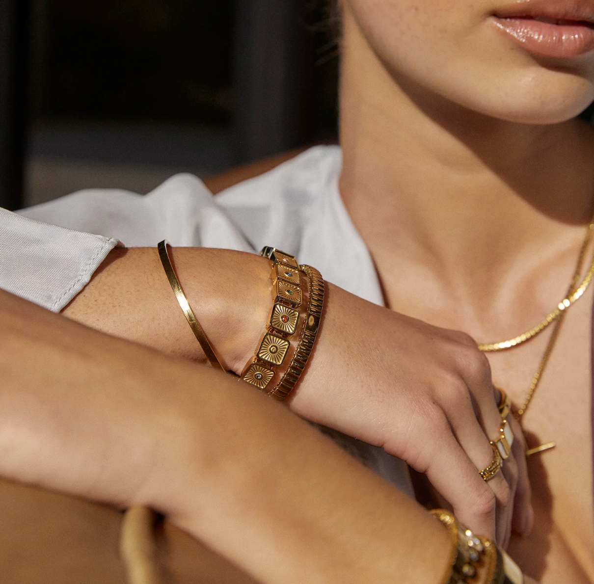 Arms Of Eve Jasper Bracelet Gold