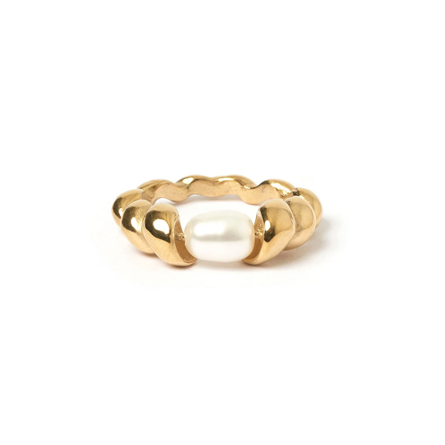 Arms Of Eve Riviera Gold and Pearl Ring