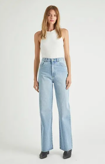 Heidi High Rise Ranch Loose Straight Mid Vintage Blue