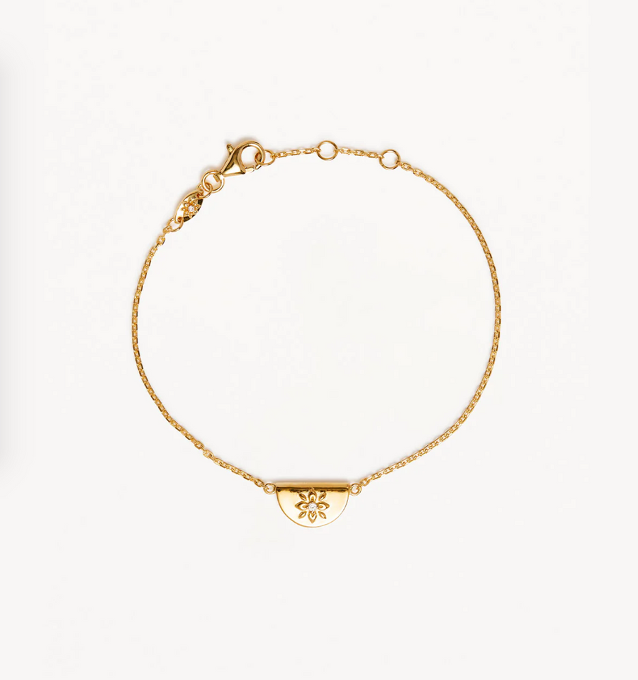 By Charlotte 18k Gold Vermeil Lotus Bracelet
