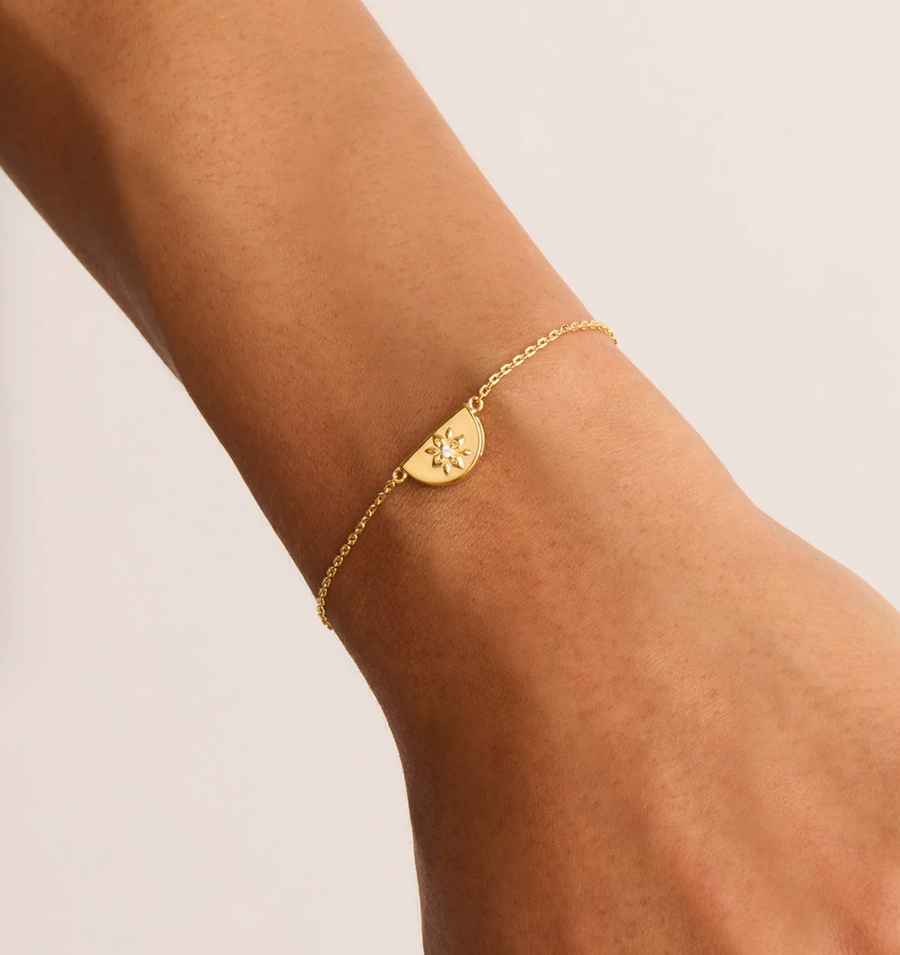 By Charlotte 18k Gold Vermeil Lotus Bracelet