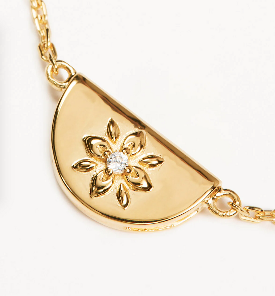 By Charlotte 18k Gold Vermeil Lotus Bracelet