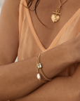 By Charlotte 18k Gold Vermeil Breathe Pearl Bracelet