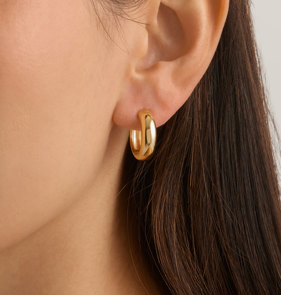 By Charlotte 18k Gold Vermeil Bold Large Hoops