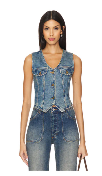 Rollas Morgan Vest Tough Stone Vintage Blue