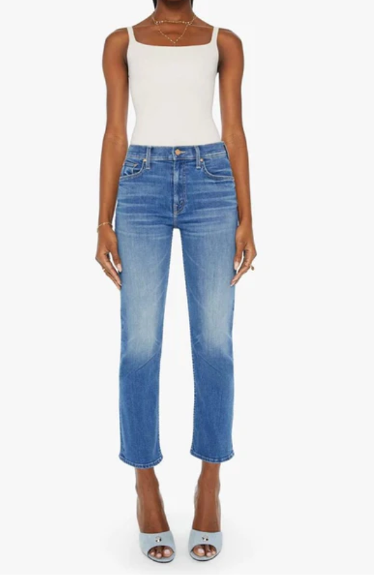 Mother Mid Rise Rider Ankle Lhasa Love