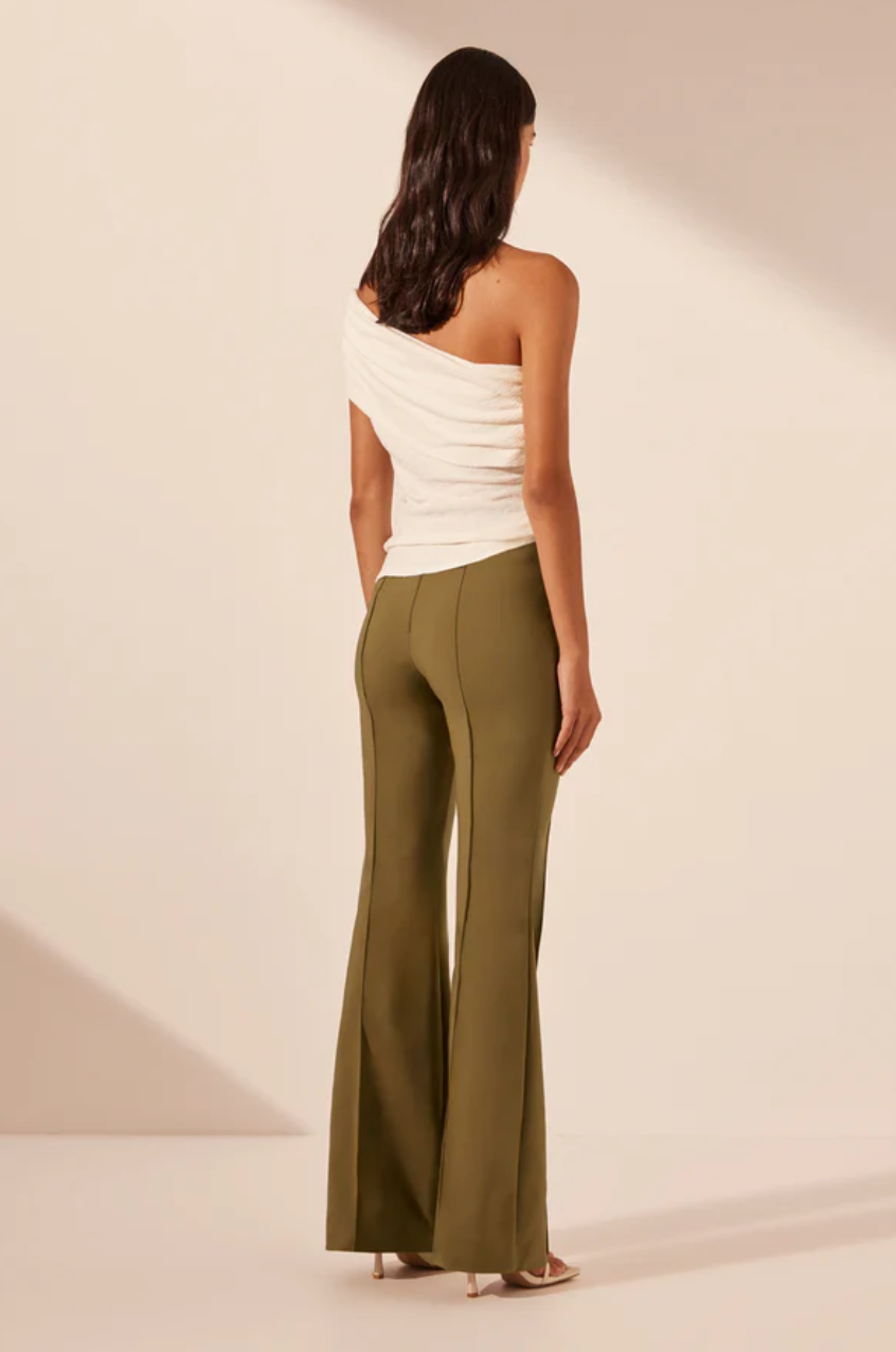 Shona Joy Beau One Shoulder Top Ivory