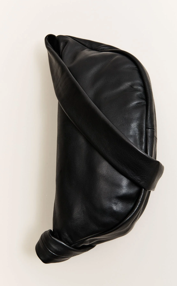 St Agni Soft Crescent Bag Black
