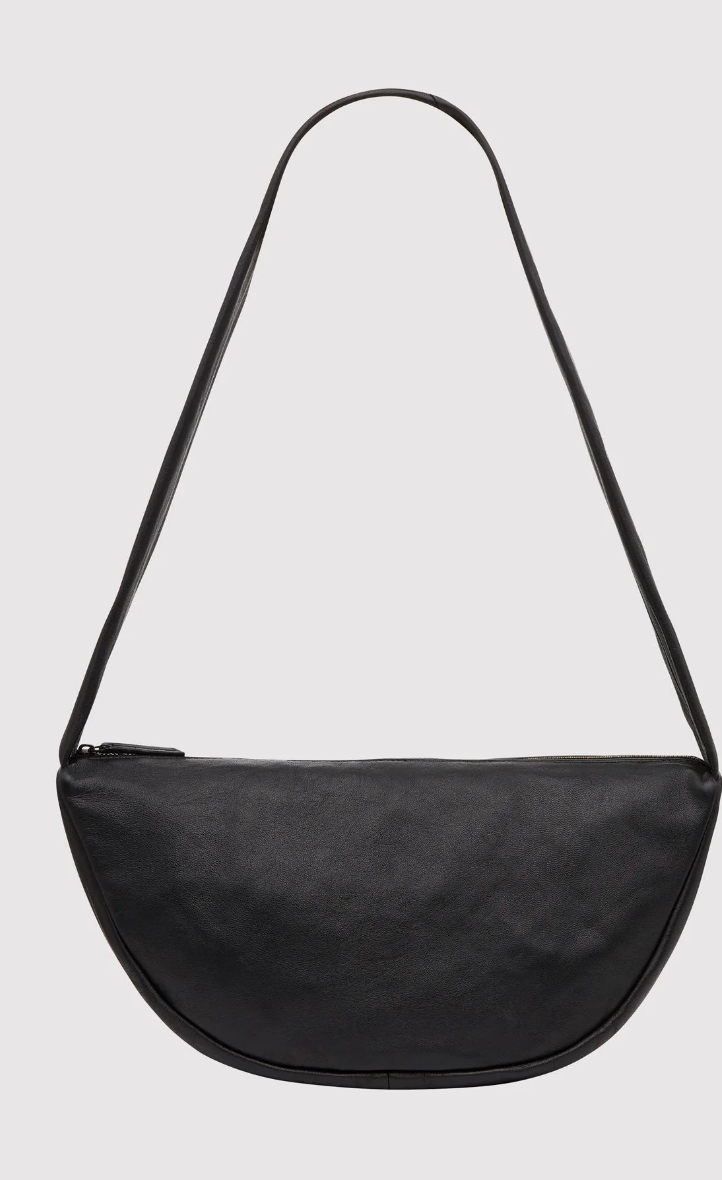 St Agni Soft Crescent Bag Black