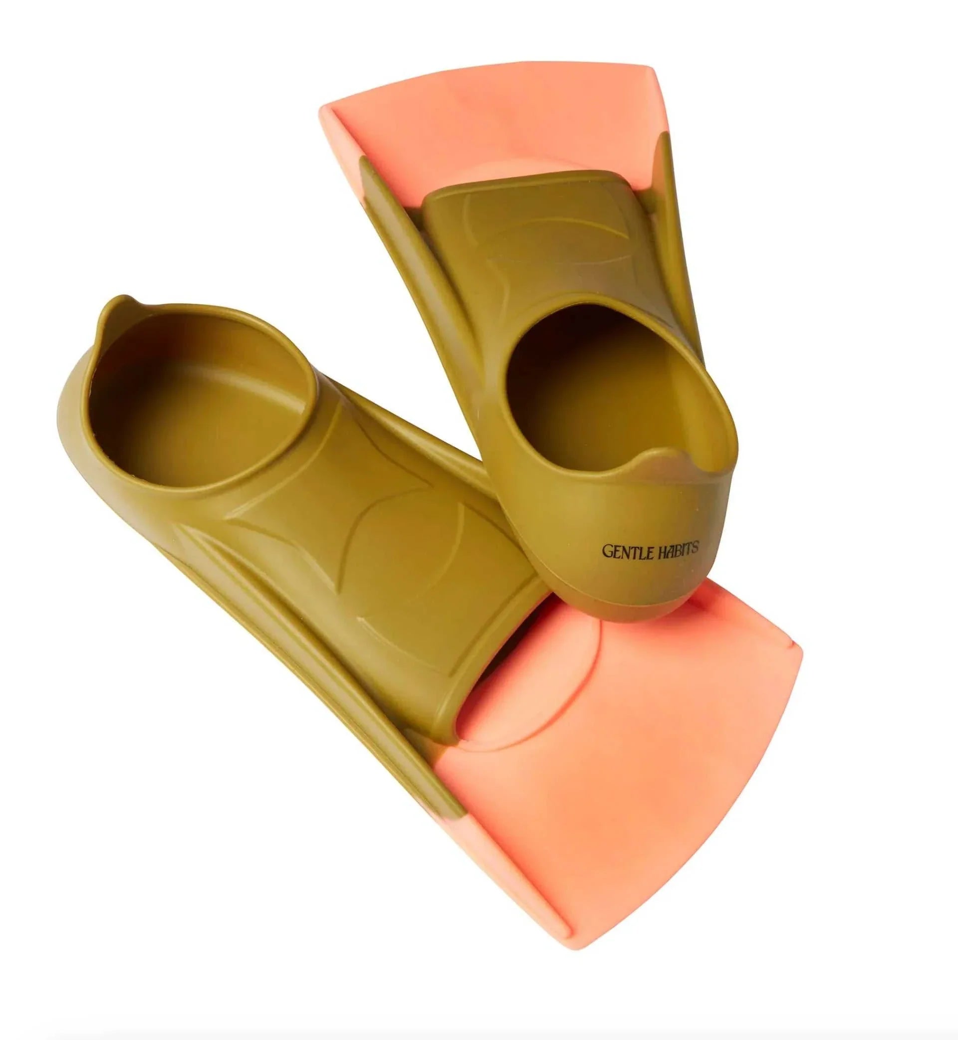 Gentle Habits Underwater Fins Khaki and Neon Pink