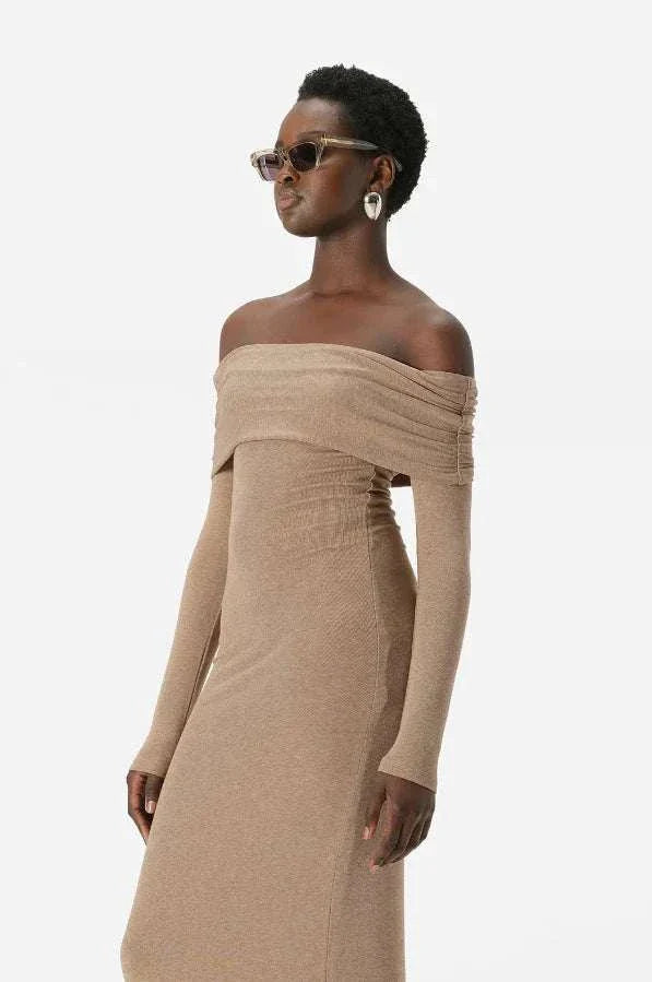 Elka Collective Harpa Dress Tan Marle