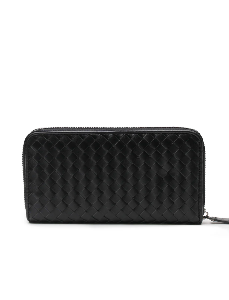 La Tribe Woven Wallet Large Black