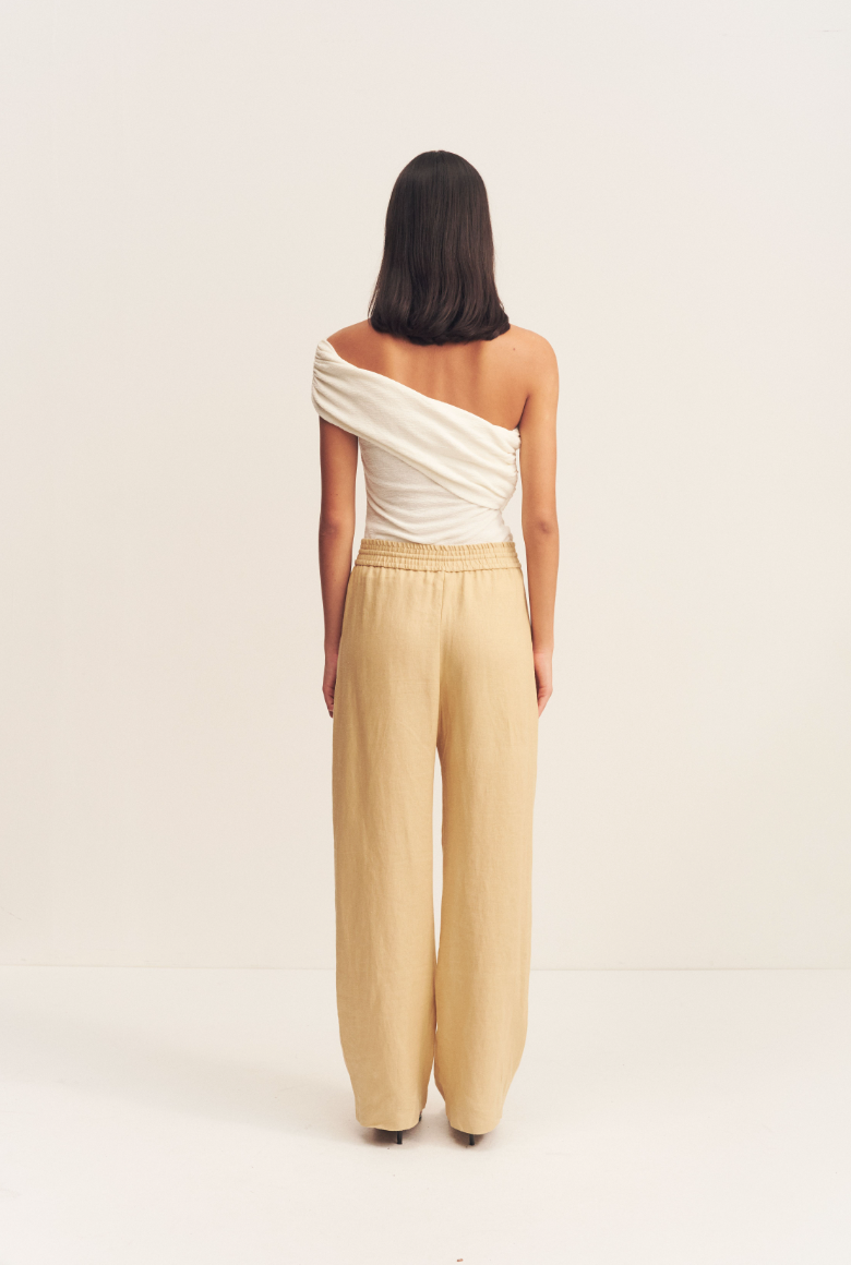Shona Joy Wellington Elasticated Relaxed Pant Almond