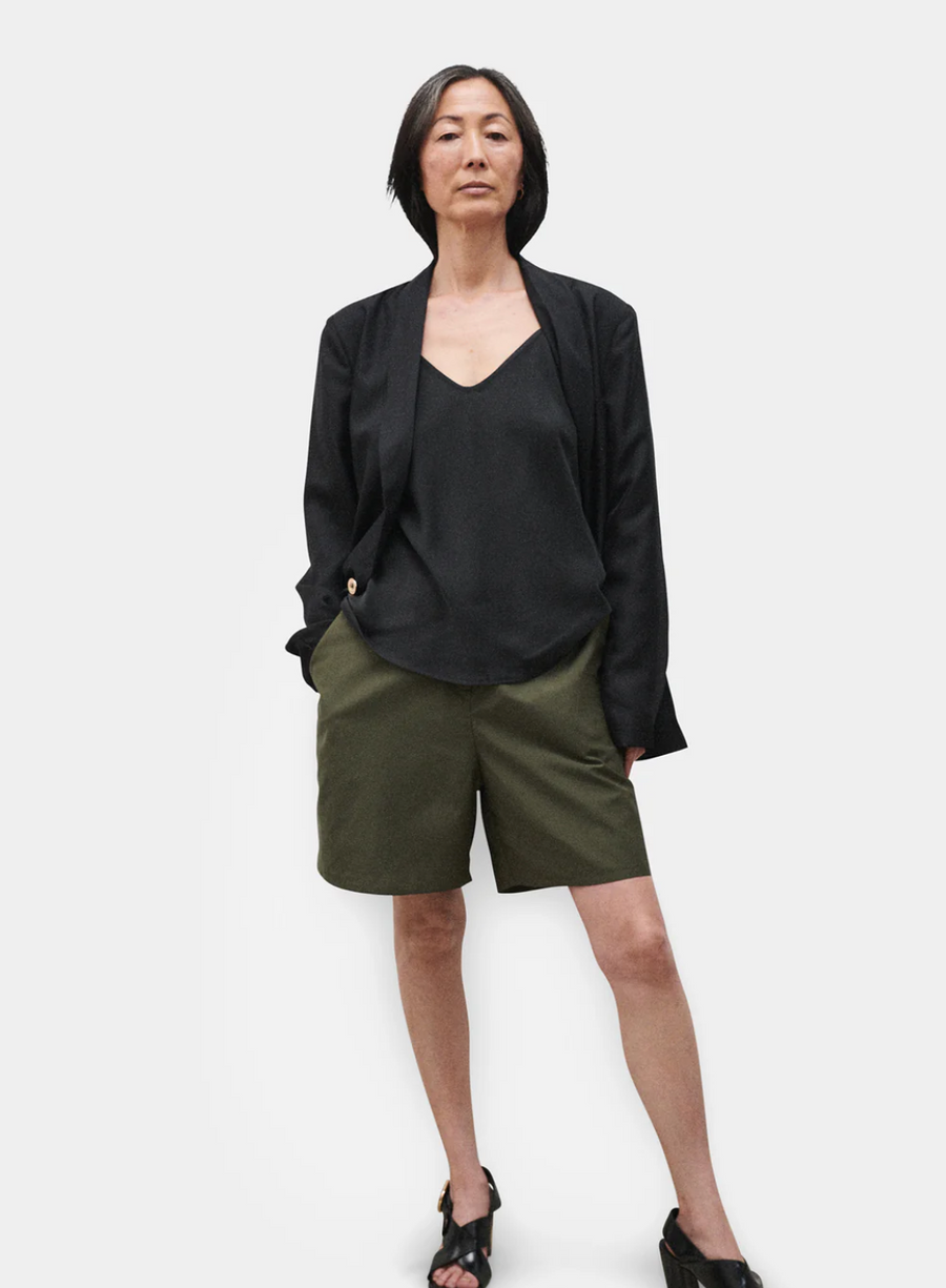 Silk Laundry Bias Cut Cami Black