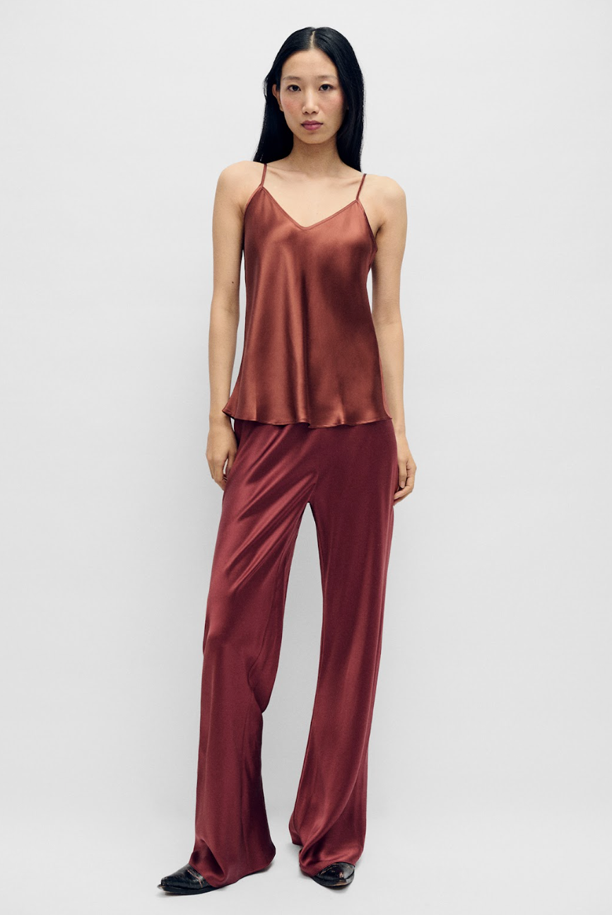 Silk Laundry Bias Cut Cami Canyon