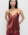Silk Laundry Bias Cut Cami Canyon