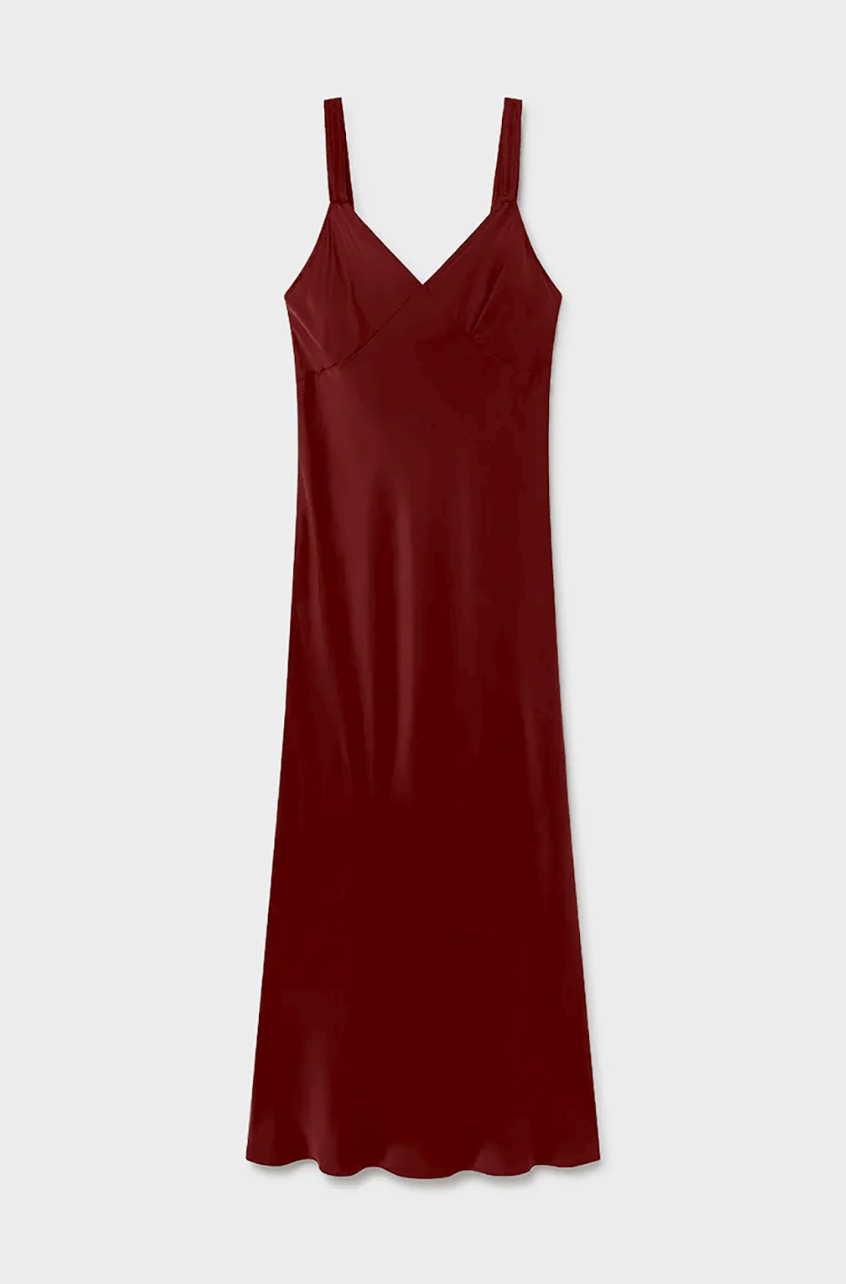 silk laundry Deco Ruched Dress Canyon