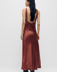 silk laundry Deco Ruched Dress Canyon