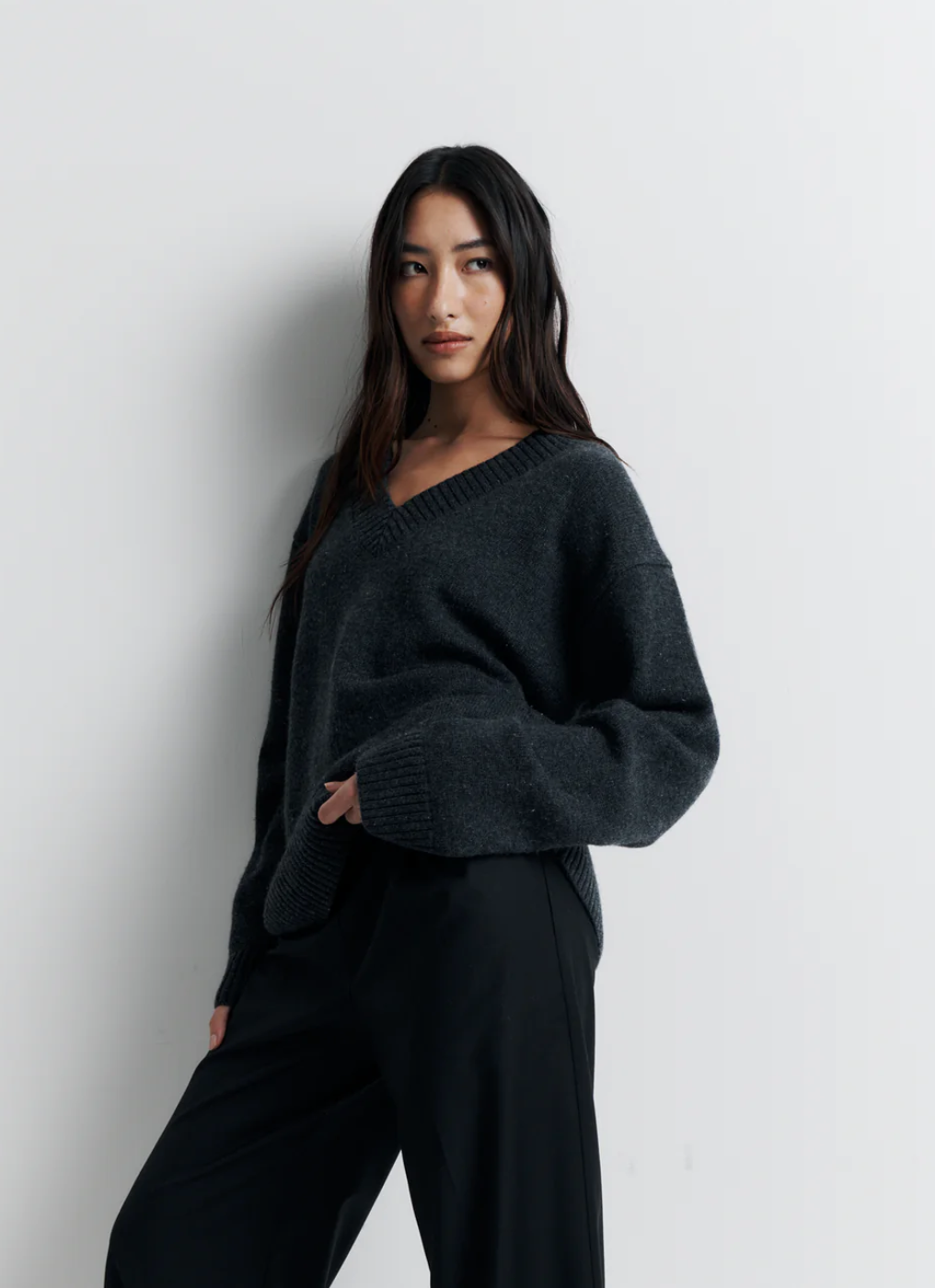 Romy Ingrid Sweater Dark Grey