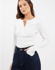 Viktoria and Woods Clique Clique Rib Henley Ivory