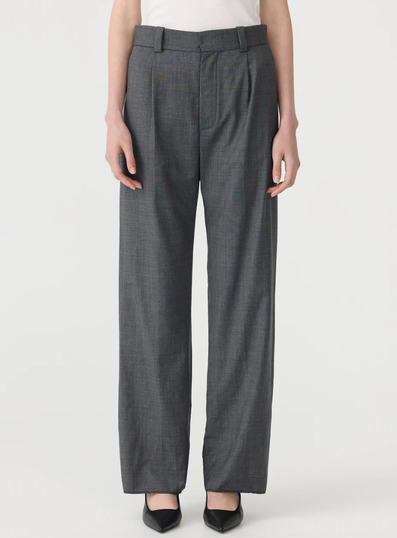 Bassike Tailored Pant Charcoal