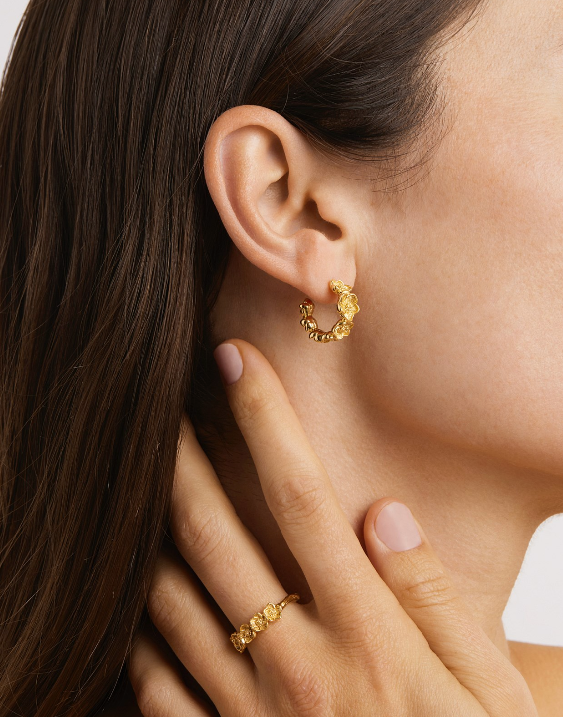 By Charlotte Bloom With Grace Hoops 18k Gold Vermeil
