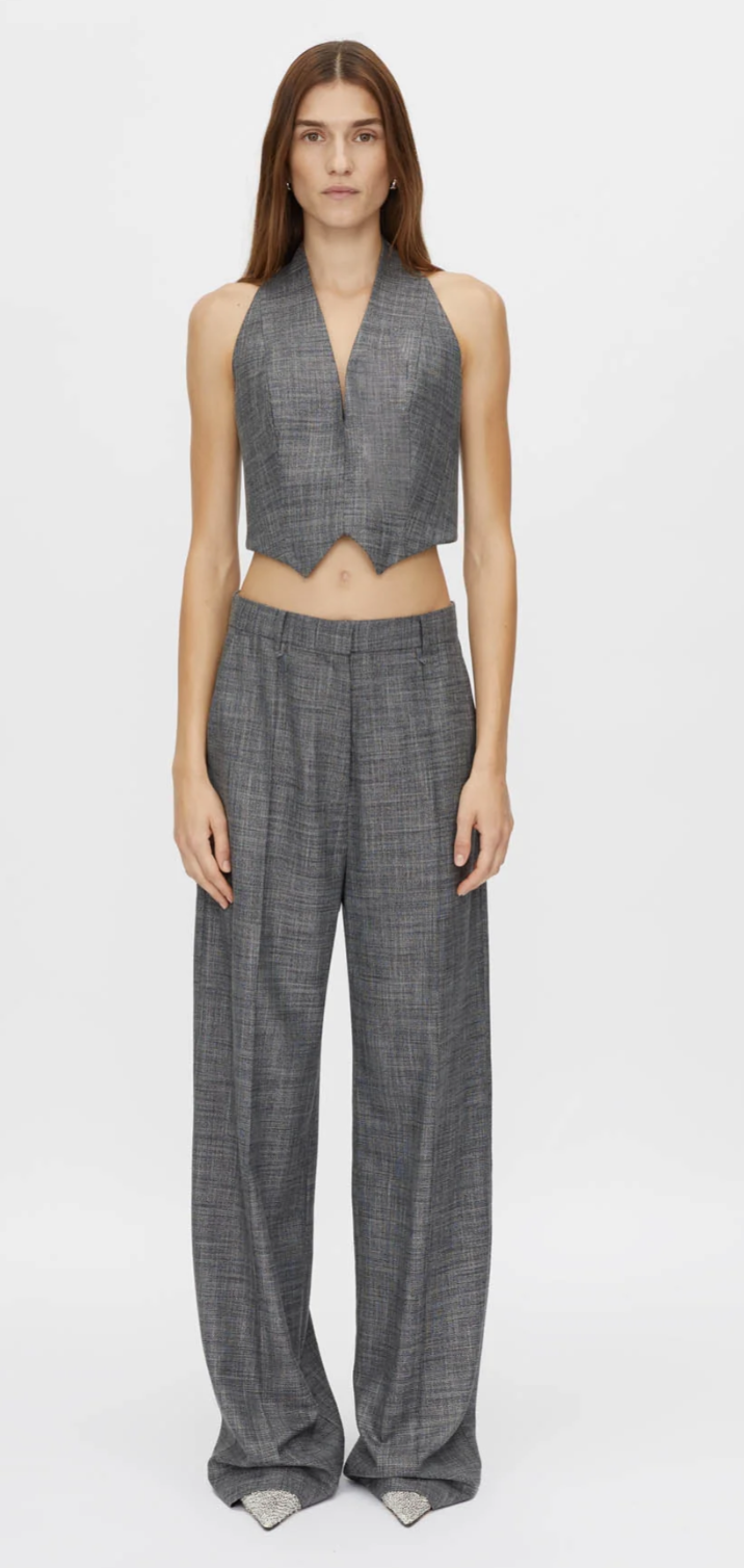 Camilla and Marc Zazu Mid Rise Pant Charcoal Marle