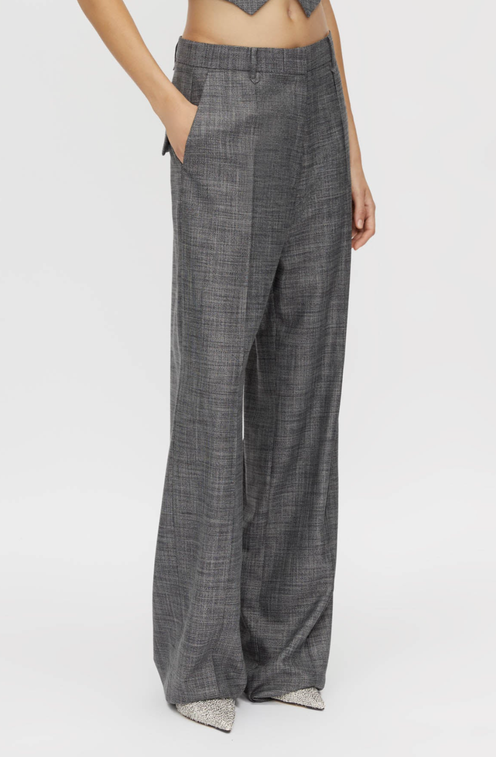 Camilla and Marc Zazu Mid Rise Pant Charcoal Marle
