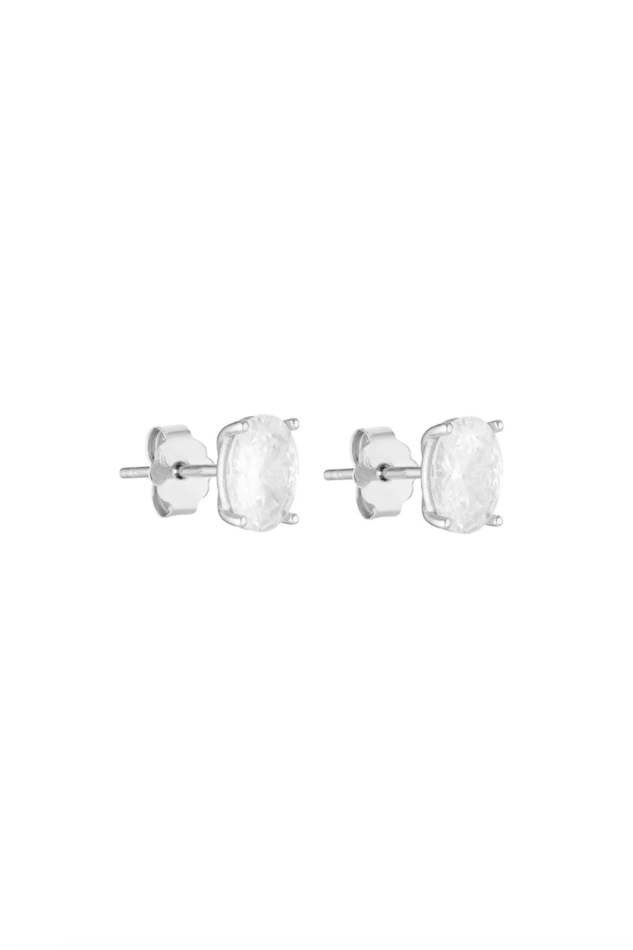 Porter Oval Studs Silver