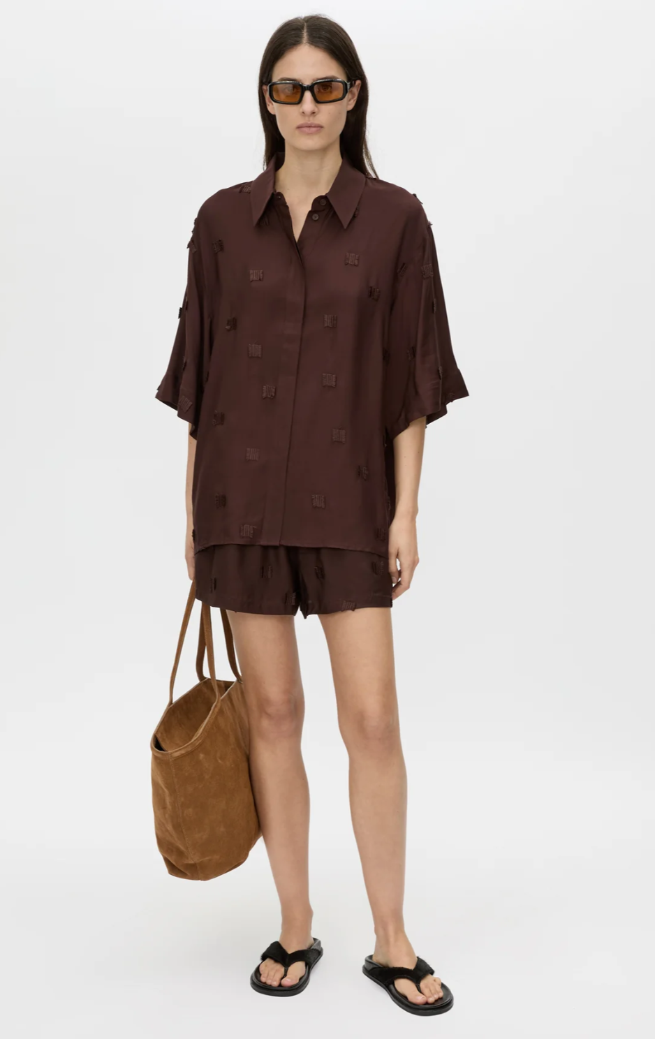 Camilla and Marc Ottilie 2.0 Short Sleeve Shirt Chocolate