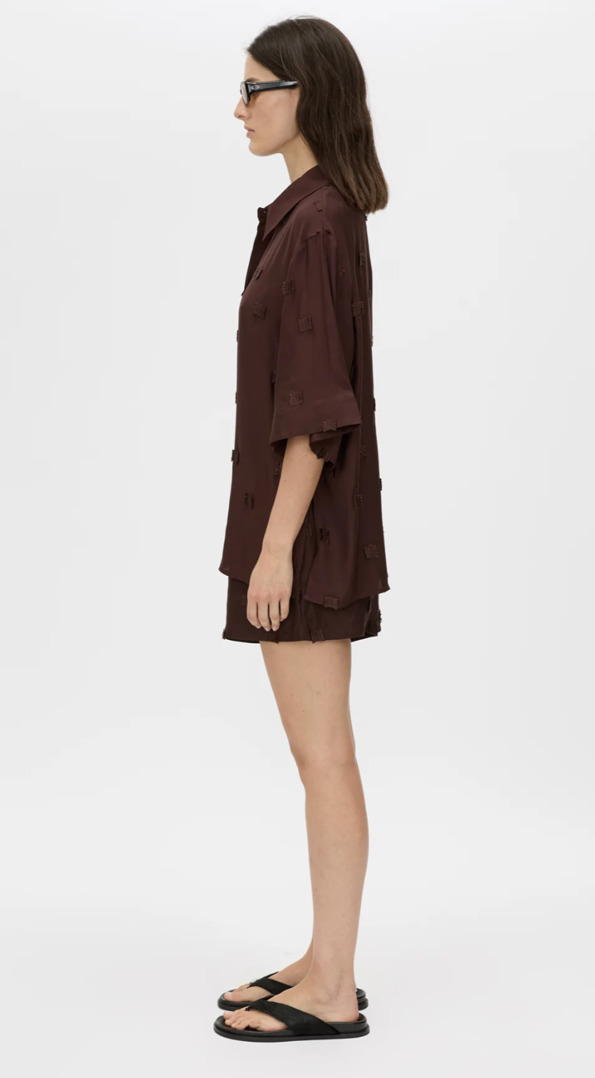 Camilla and Marc Ottilie 2.0 Short Sleeve Shirt Chocolate