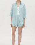 Camilla and Marc Ottilie 2.0 Embroidered Short Soft Blue