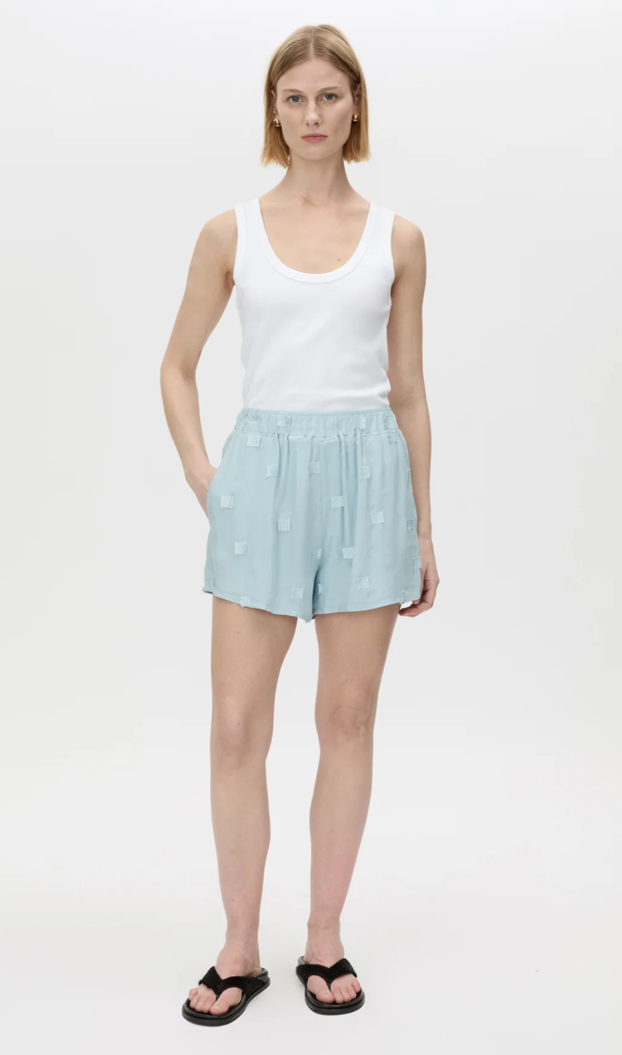 Camilla and Marc Ottilie 2.0 Embroidered Short Soft Blue
