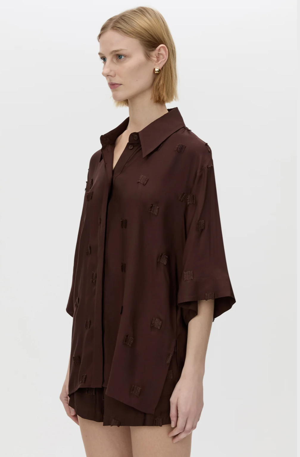 Camilla and Marc Ottilie 2.0 Embroidered Short Chocolate