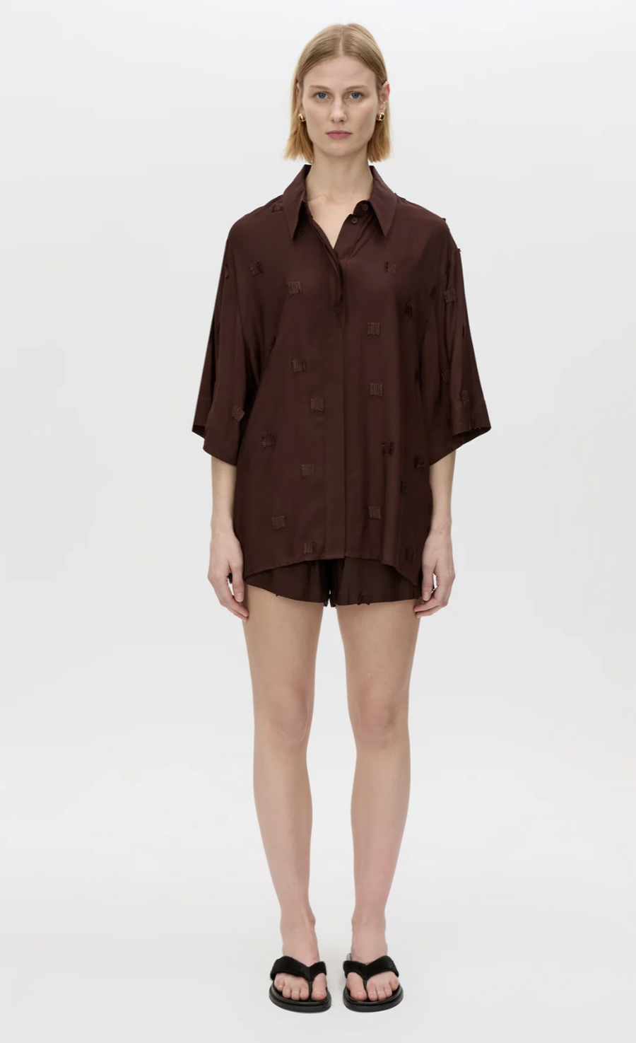 Camilla and Marc Ottilie 2.0 Embroidered Short Chocolate