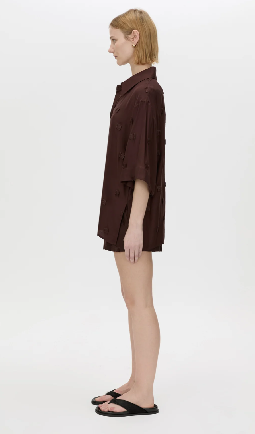 Camilla and Marc Ottilie 2.0 Embroidered Short Chocolate