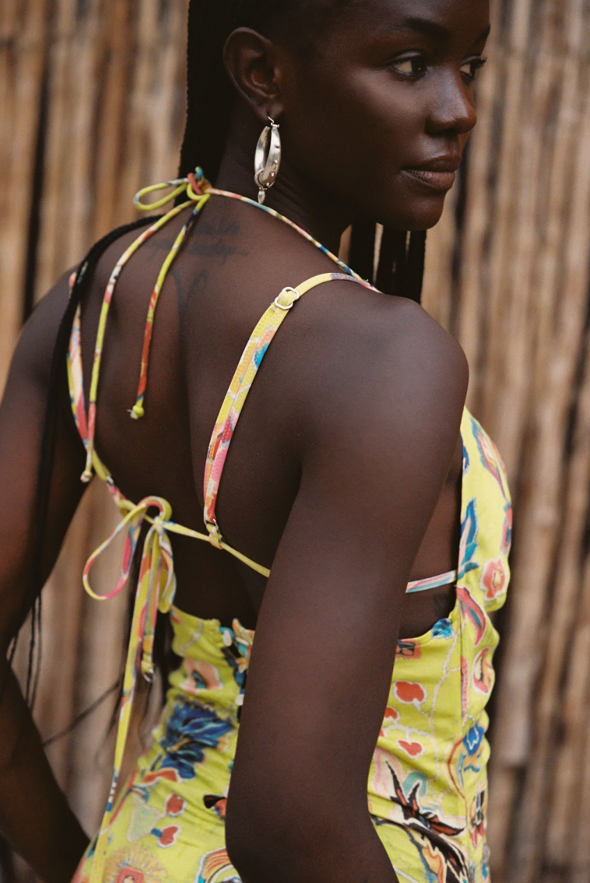 Kinga Csilla Bacio Di Mare Halter Midi Dress