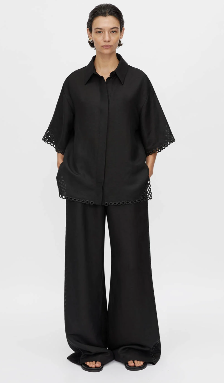 Camilla and Marc Lolani Embroidered Shirt Black