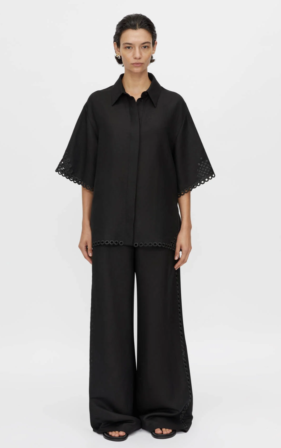 Camilla and Marc Lolani Embroidered Shirt Black