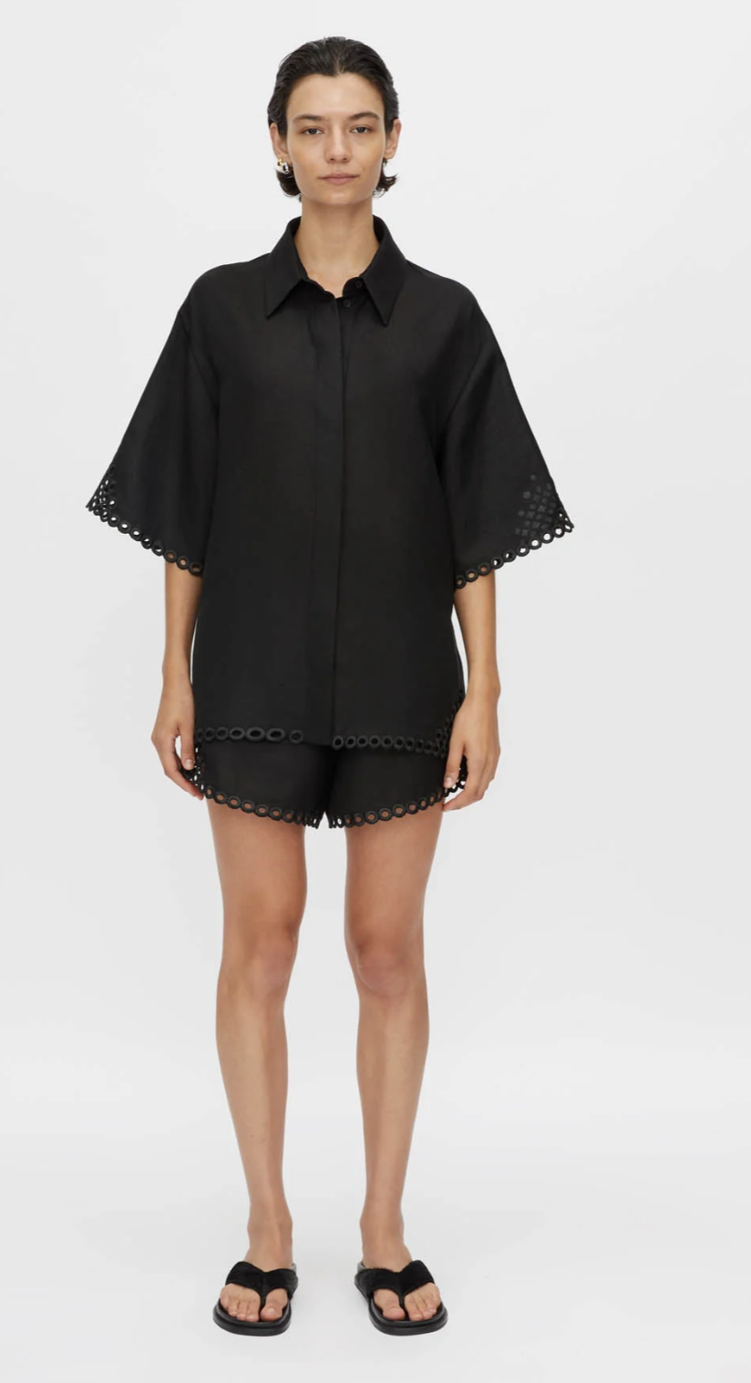 Camilla and Marc Lolani Embroidered Shirt Black