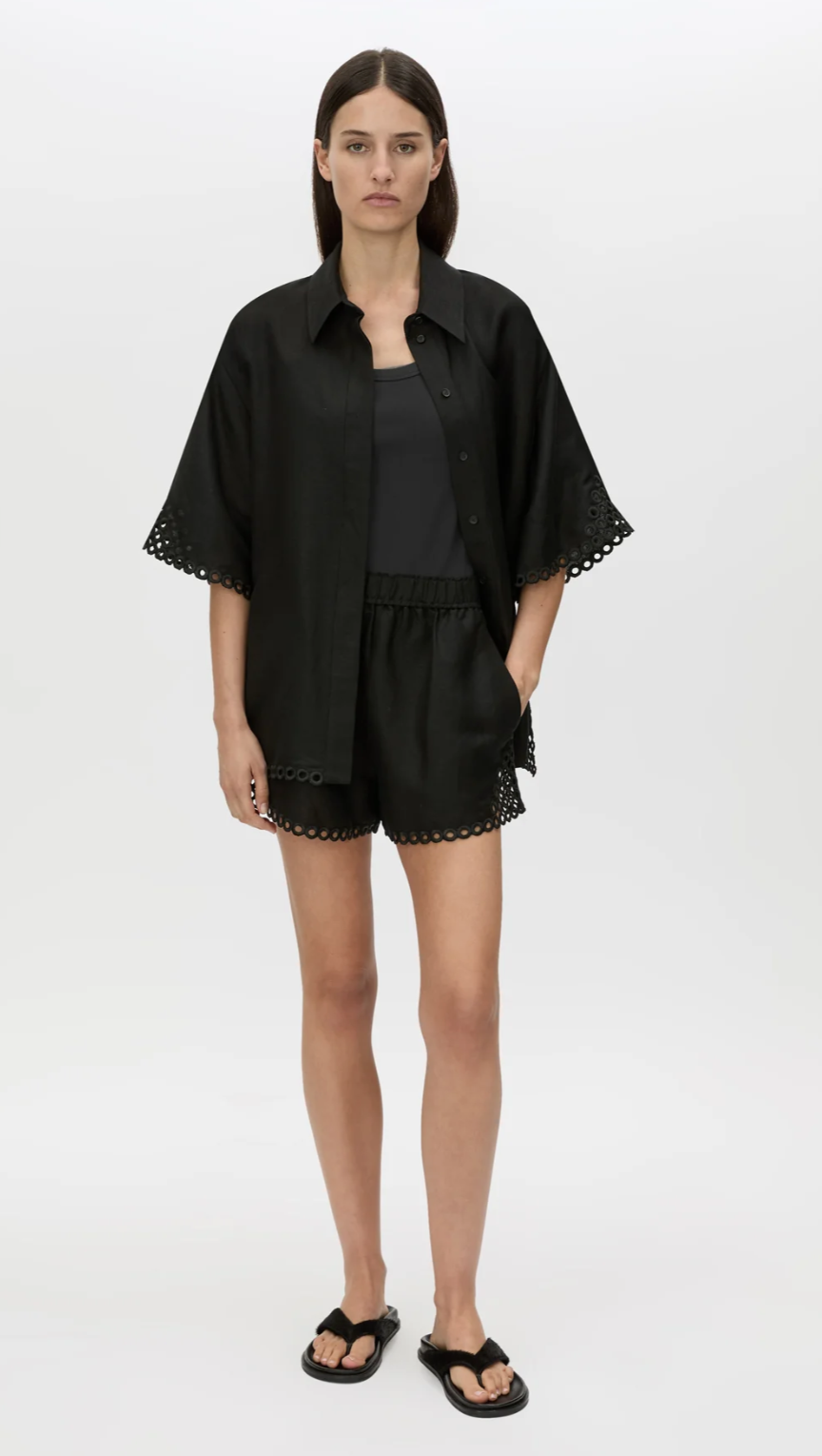 Camilla and Marc Lolani Embroidered Short Black