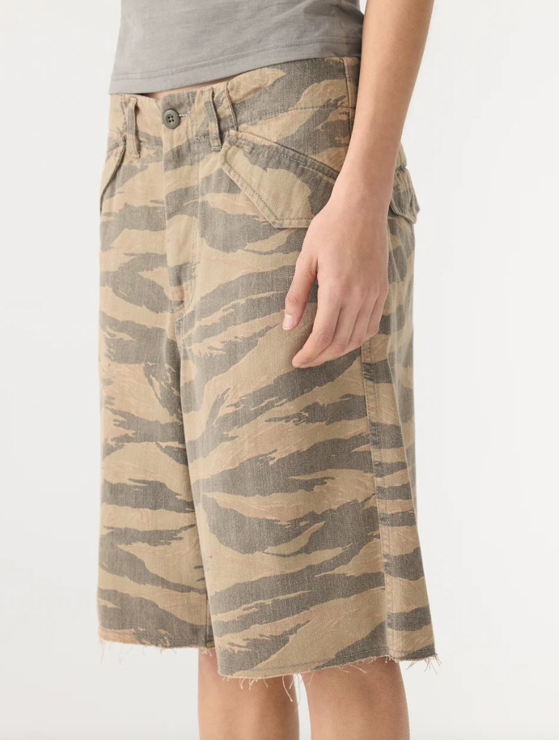 Bassike Camo Utility Cargo Short Camo Print
