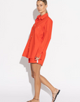 Sara Fox Classic Boyfriend Shirt Tangelo