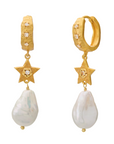 Murkani Cosmic Love Long Star Earrings 18kt Gold Plated