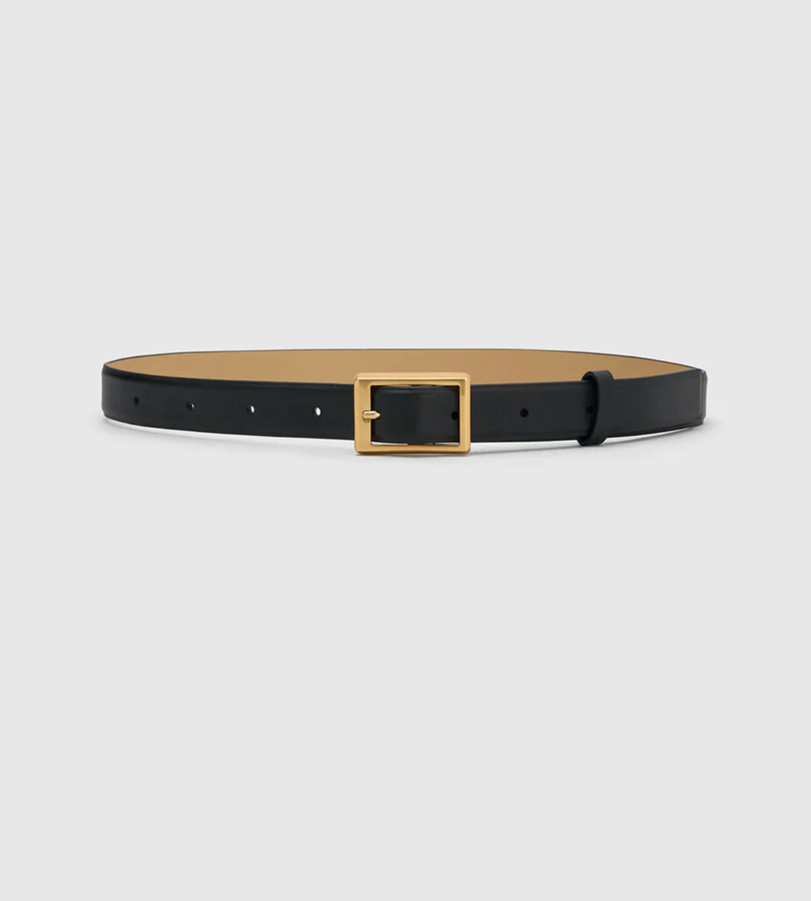 Camilla and Marc Sonny Belt Black Gold Leather