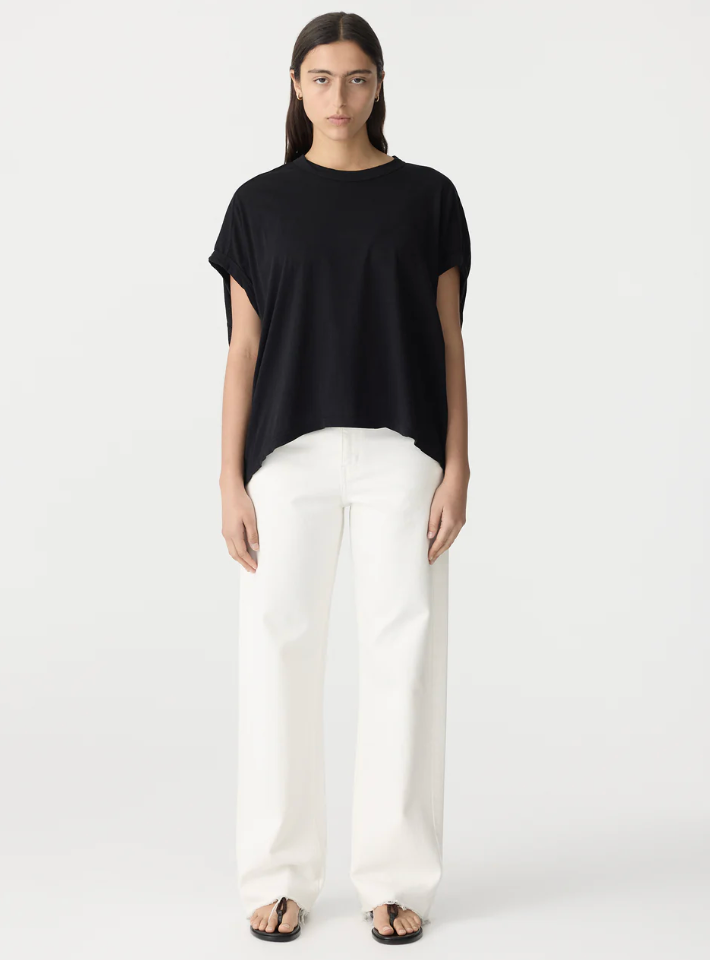 Bassike Circle T Shirt Black
