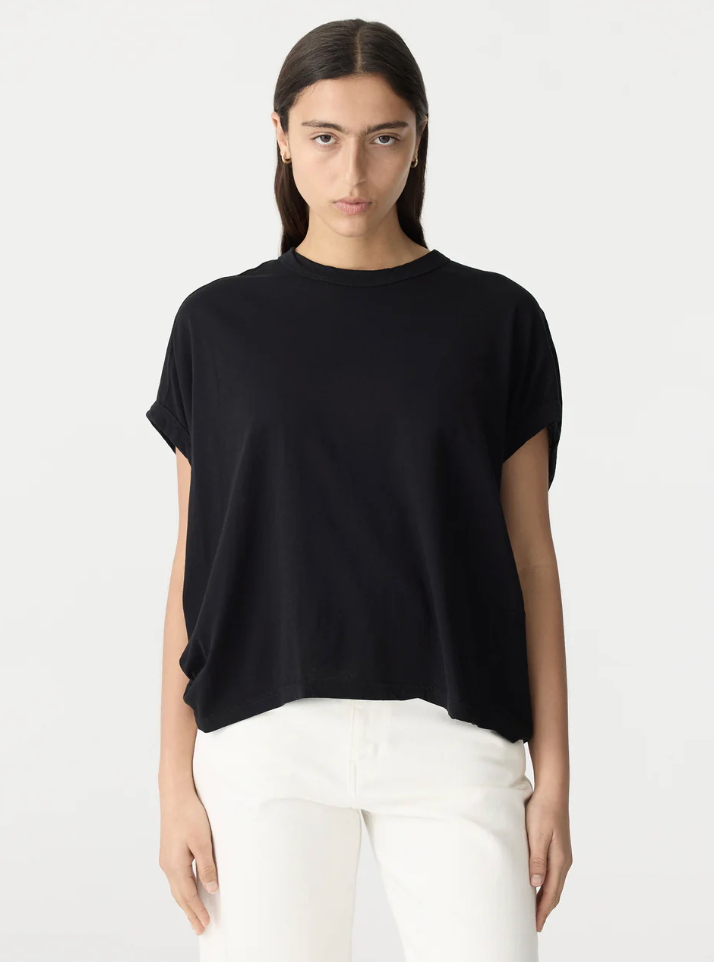 Bassike Circle T Shirt Black