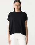 Bassike Circle T Shirt Black